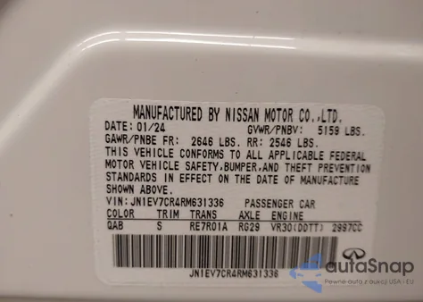 2024 Infiniti Q50 Sensory Awd from USA, damaged, VIN JN1EV7CR4RM631336